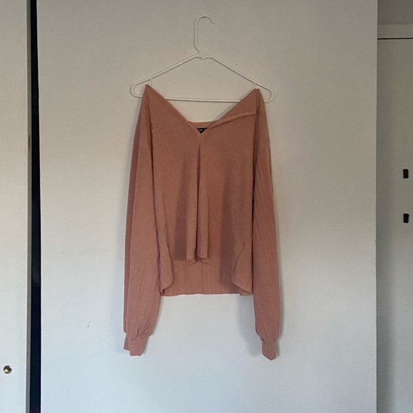 Drop-Shoulder Rib Knit Top - Picture 3 of 6